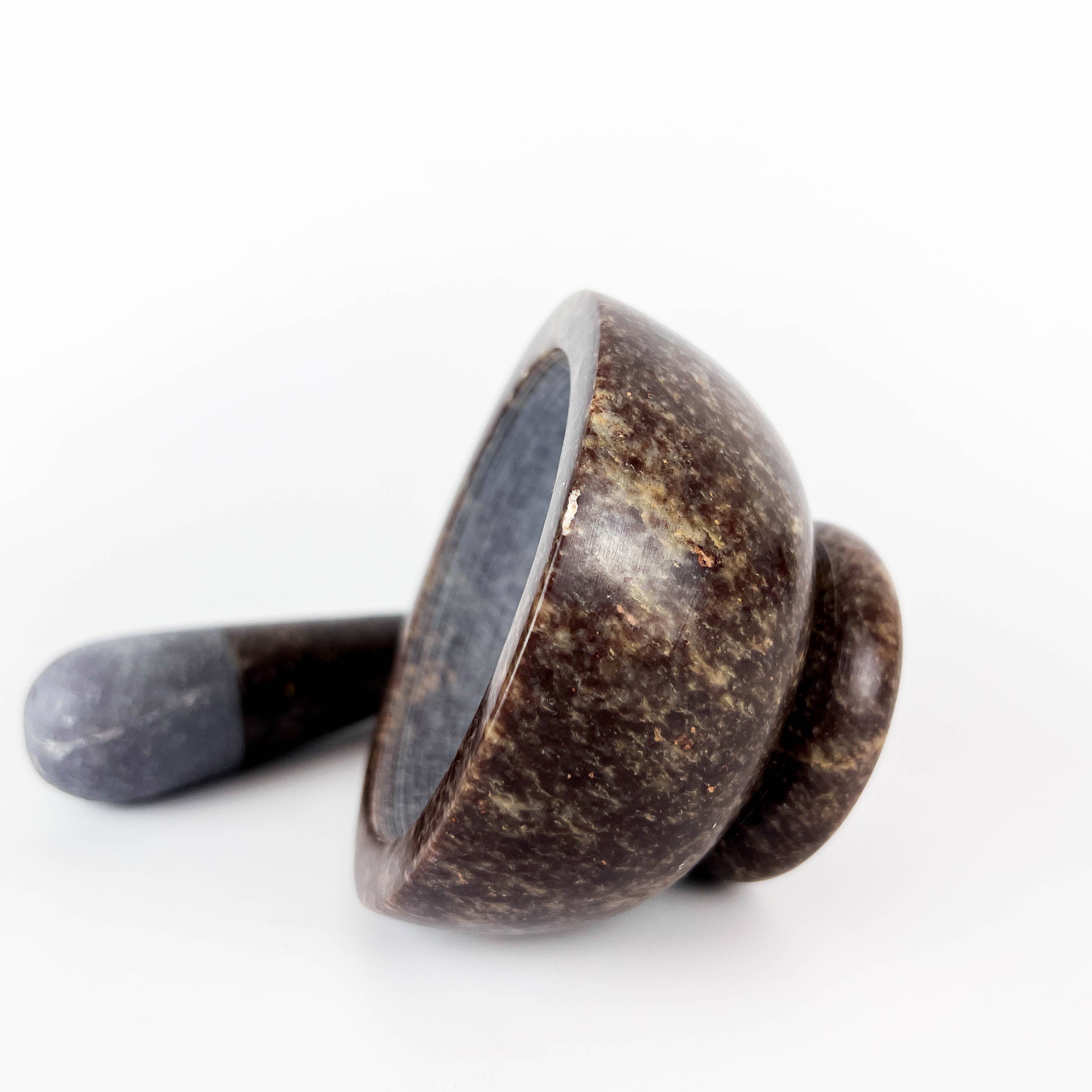 GREENROOTS USA LLC - Wholesale Mortar & pestle - Soap Stone Mortar & Pestle 4"D,3"H6