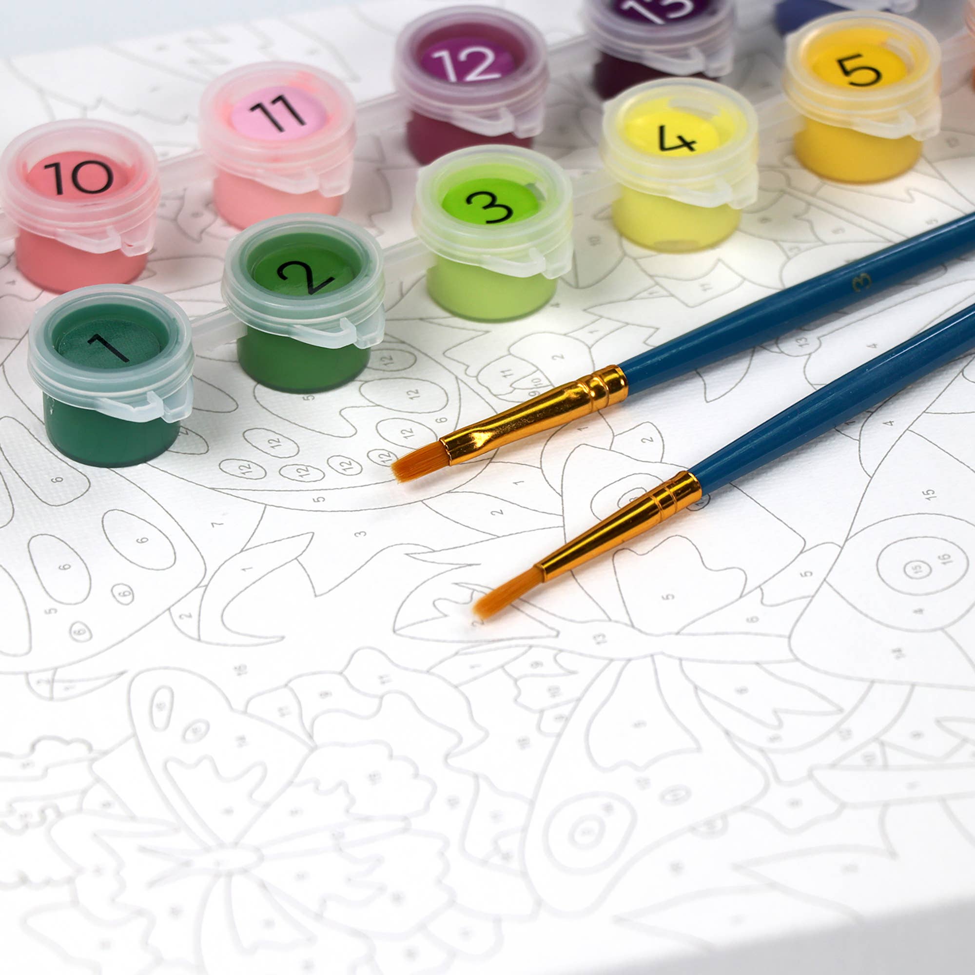 Bright Stripes - Wholesale DIY Craft Kit - Kids - iHeartArt Paint By Numbers Butterflies + Blooms2