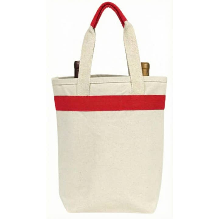 2 Bottle Elite Canvas Wine Tote Bag | Travel Gift Carrier for wholesale by US Bags