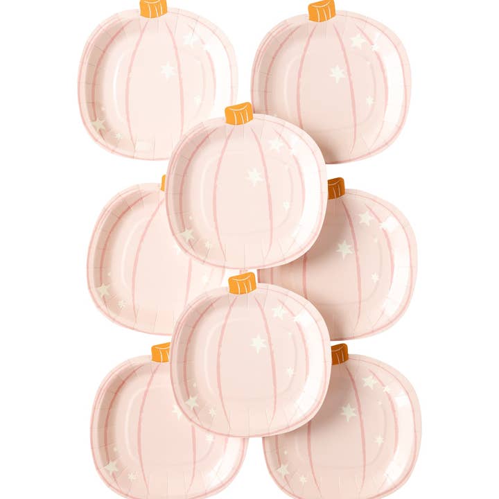 My Mind’s Eye - Wholesale Disposable Plate - GGH1043 - Ghoul Gang Pumpkin Shaped Paper Plate1