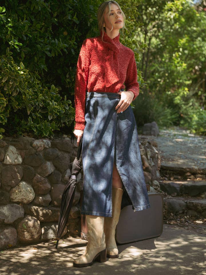 &MERCI - Wholesale Cardigan - Women's - TYING NECK SWEATER CARDIGAN MSW1102720