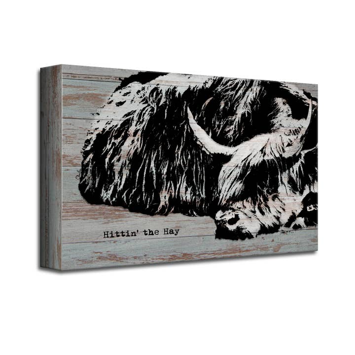 Ready2hangart, Inc. - Wholesale Art Print - Hittin' the Hay' Farmhouse Wrapped Canvas Animal Wall Art1