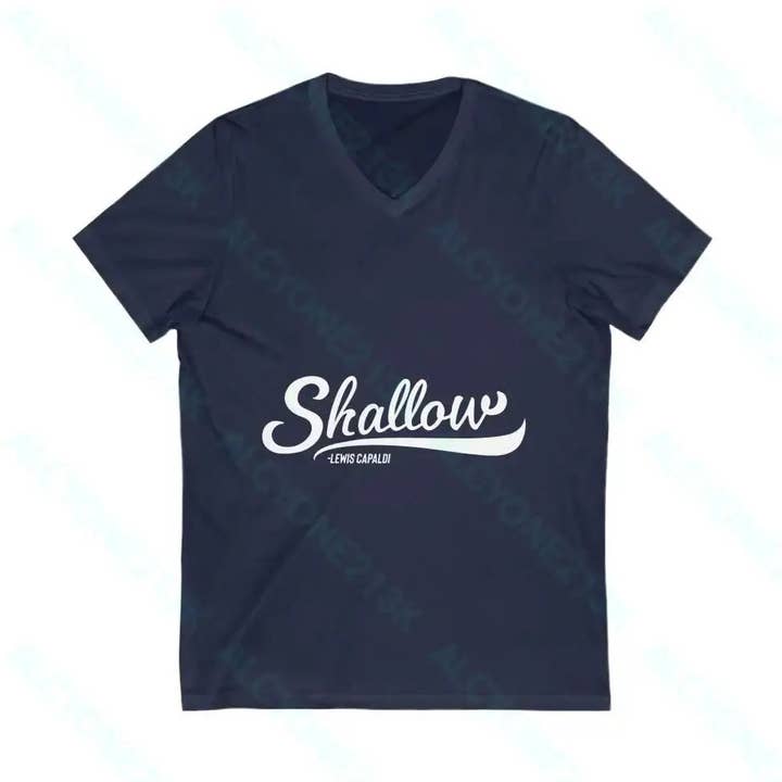 Camiseta Lewis Capaldi Unissex de manga curta com decote em V por atacado de Alcyone213k