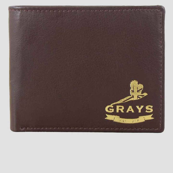 Portafoglio in Pelle Sunny con Tasca per Monete Marrone per la vendita all'ingrosso da parte di Grays 1922