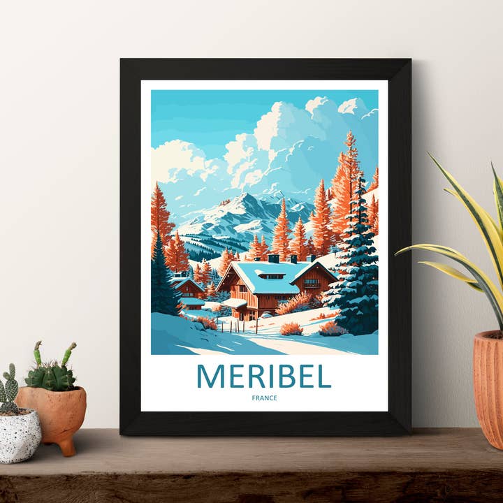 TravelzonaArt – wholesale Poster – Meribel France Travel Poster1