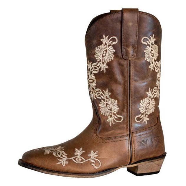 Brown TuffRider Ladies Mormon Square Toe Western Boot for wholesale on Faire0