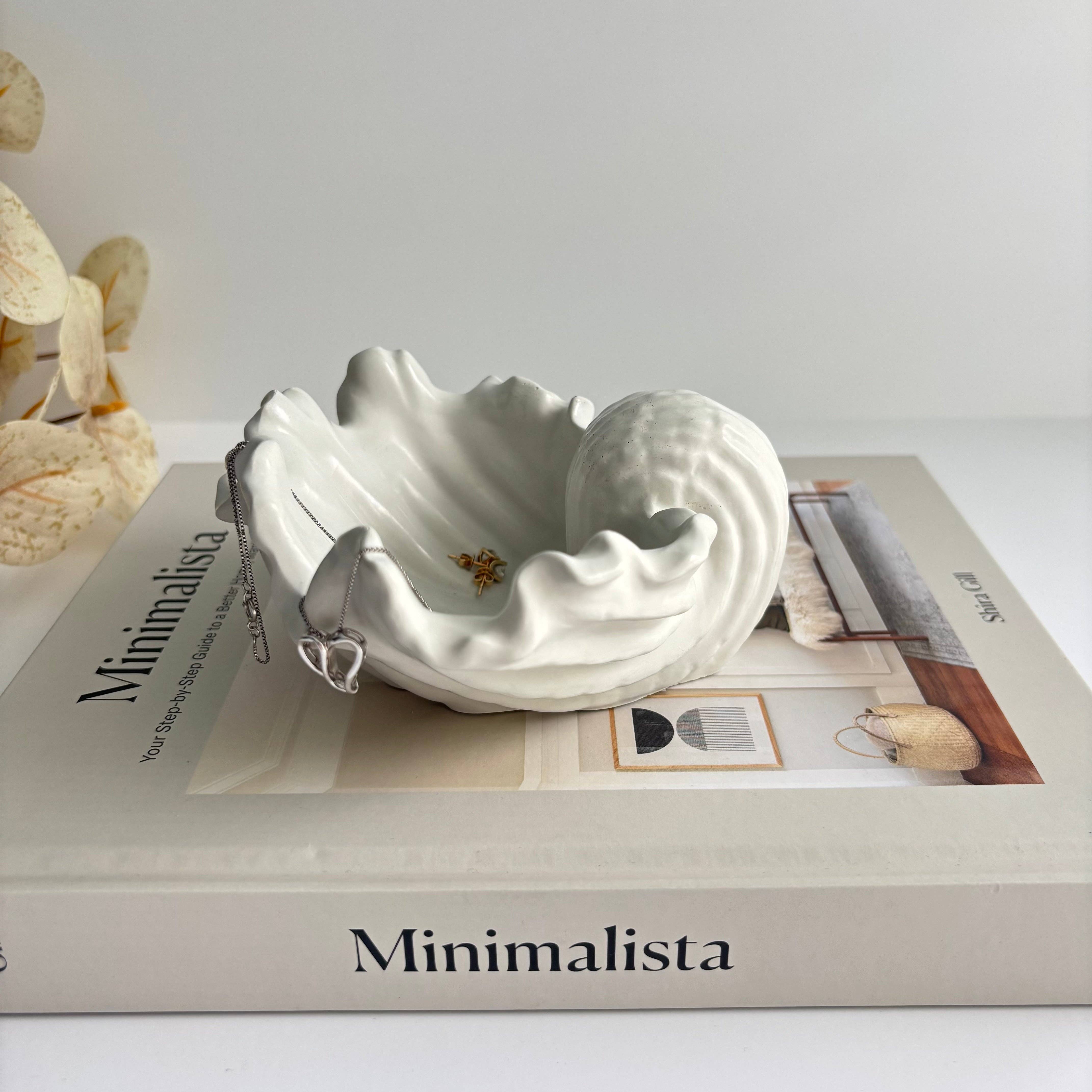 Fancy Concrete - Wholesale Decorative Plate/Dish/Bowl - Selene - Shell Bowl-Dish0