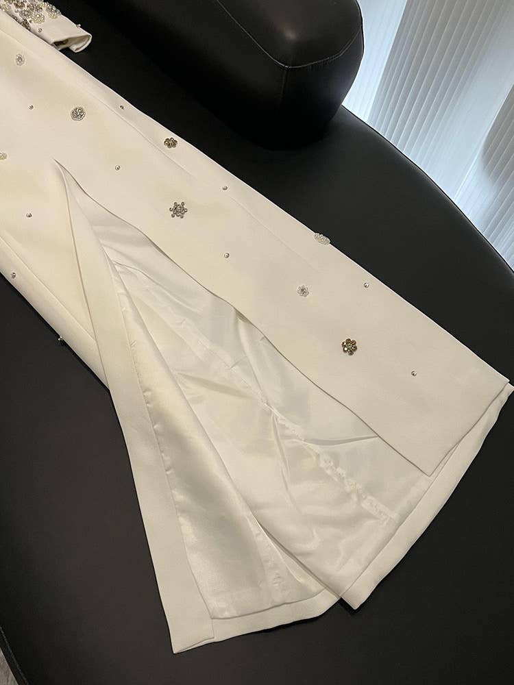 Sanyao Fashion - Wholesale Dress - Women's - SY381 Elegant Heavy Beaded Diamond Slim Fit Long Dress11