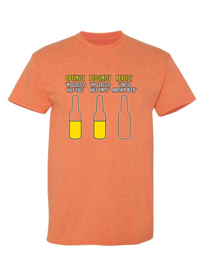 Feelin Good Tees - Wholesale Screen Printed T-Shirt - Unisex - Optimist Pessimist Realist17