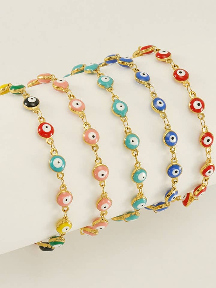 CWAJE1958_Fashion Titanium Steel Round Eye Bracelet for wholesale by NINEXIS