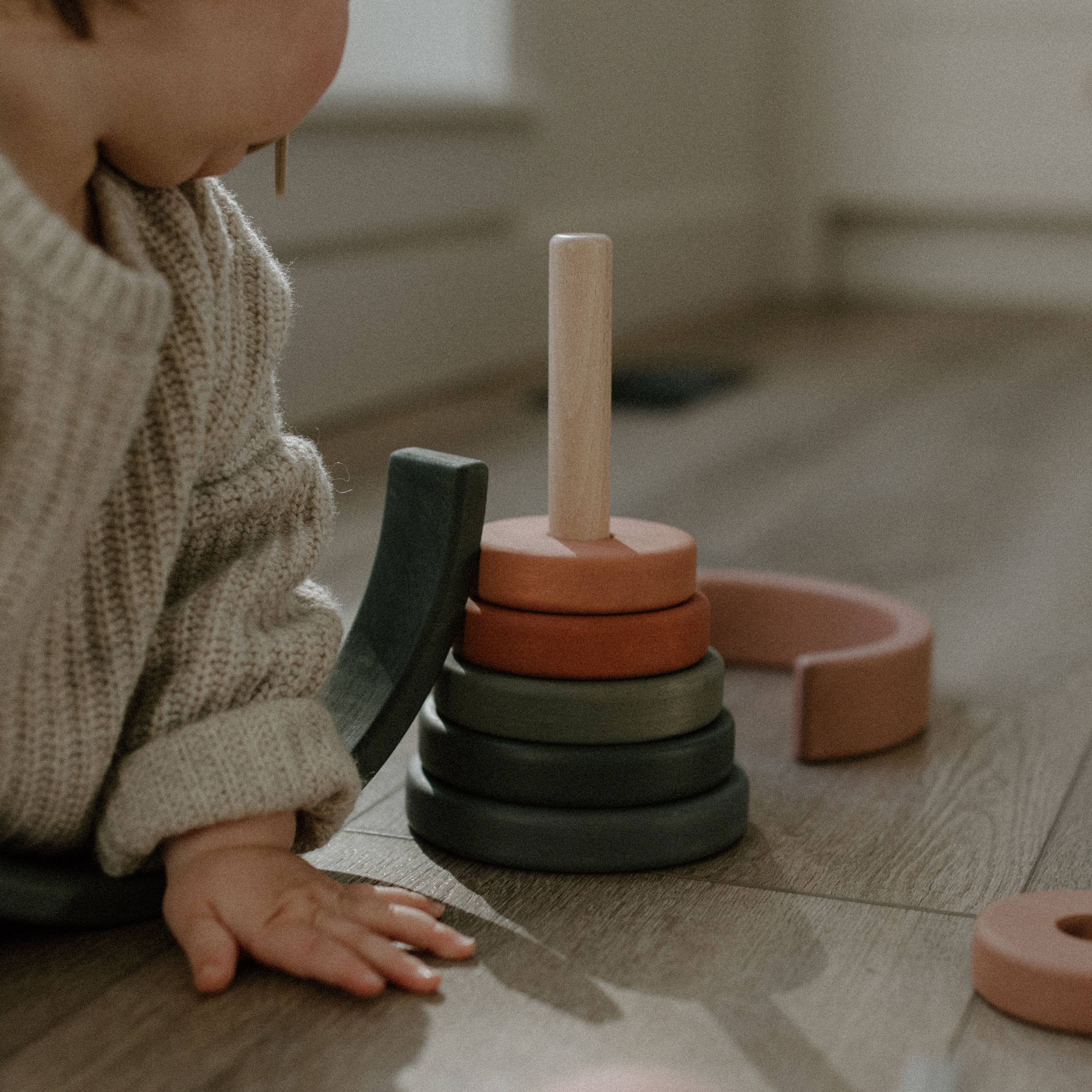 SABO concept – Großhandel Ringspiel – Baby – Stapelring aus Holz, Spielzeug, stapelbar, Spielzeug, Geschenk, Stapelring5