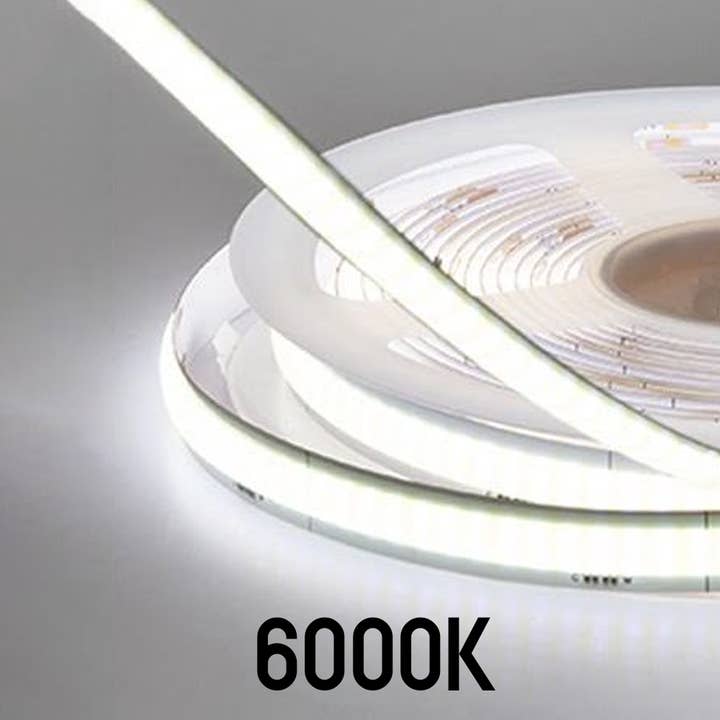 5 Meter 24V LED COB Strip, 6000K IP20 (Power Supply Not Included) for wholesale by ENER-J