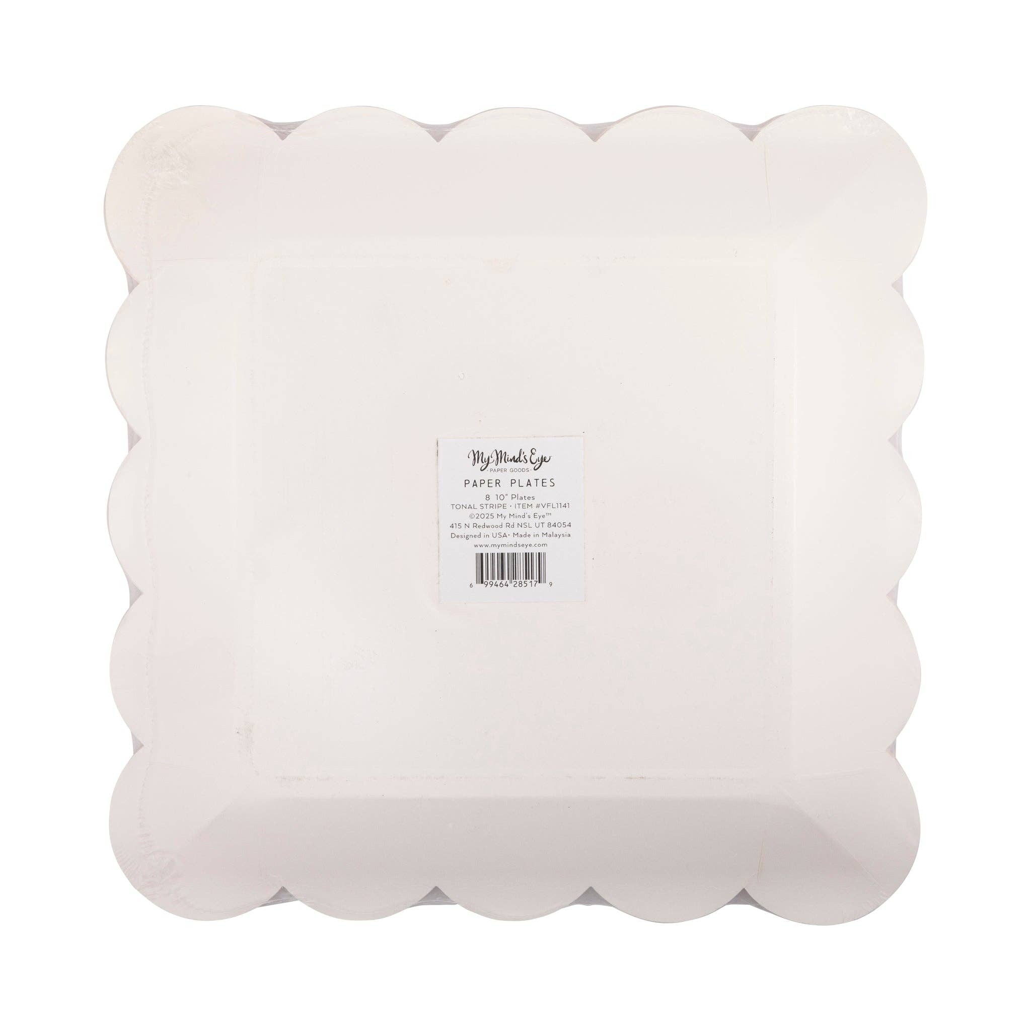 My Mind’s Eye - Wholesale Disposable Plate - VFL1141 - Tonal Striped Plate3