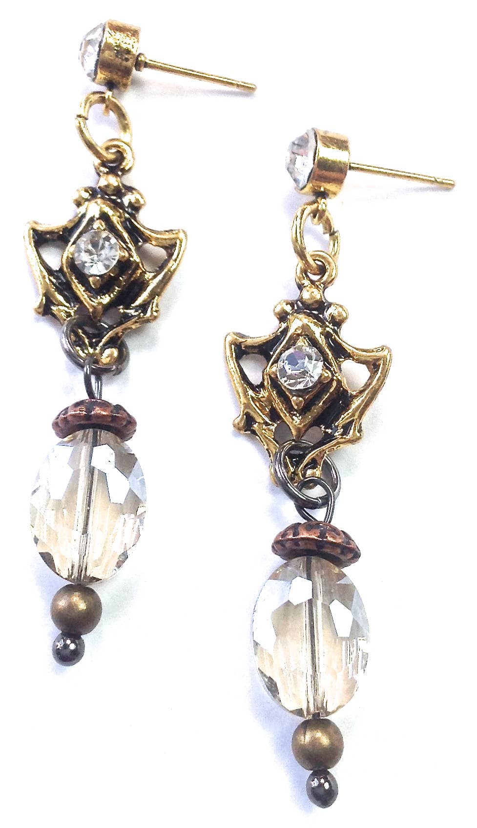 Lost & Found Trading - Wholesale Dangle Earrings - HL1471 ER-Post w/Shield Dangle0