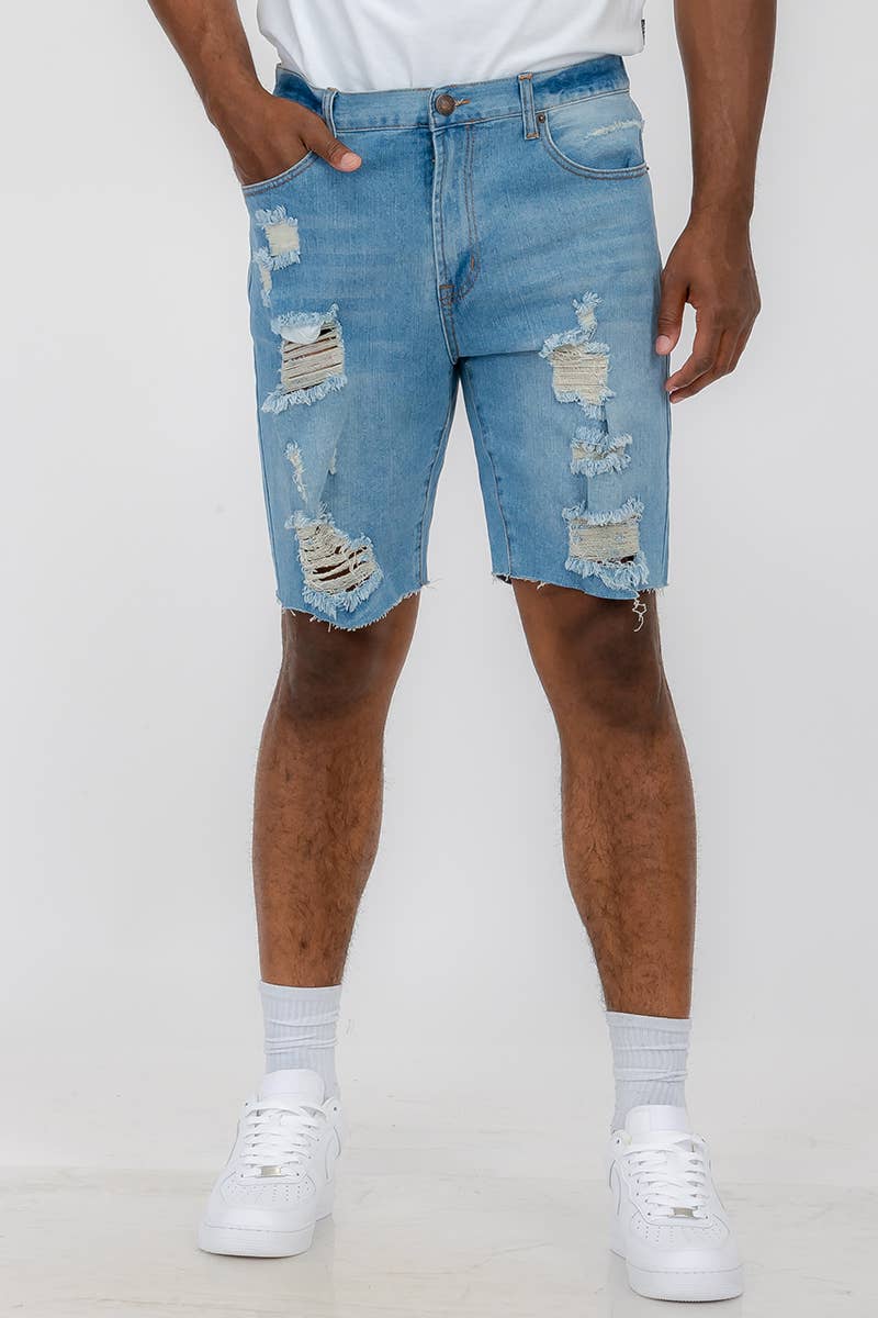 WEIV - Wholesale Shorts - Men's - Mens Distressed Denim Shorts14