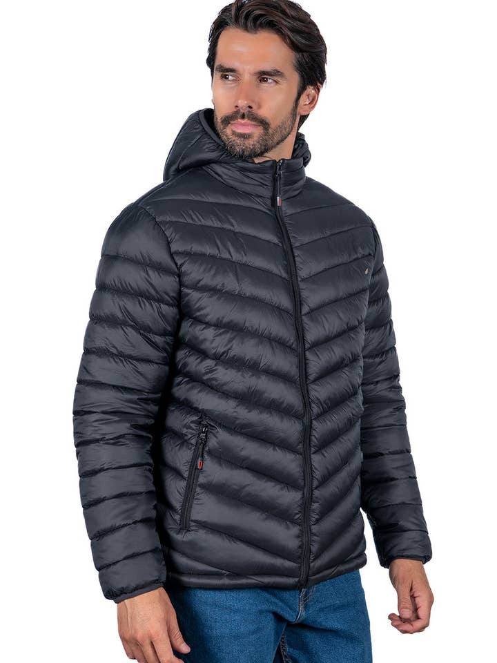 Black Navy Olive Men's Padding Jackets Box of Three Colors for wholesale on Faire
