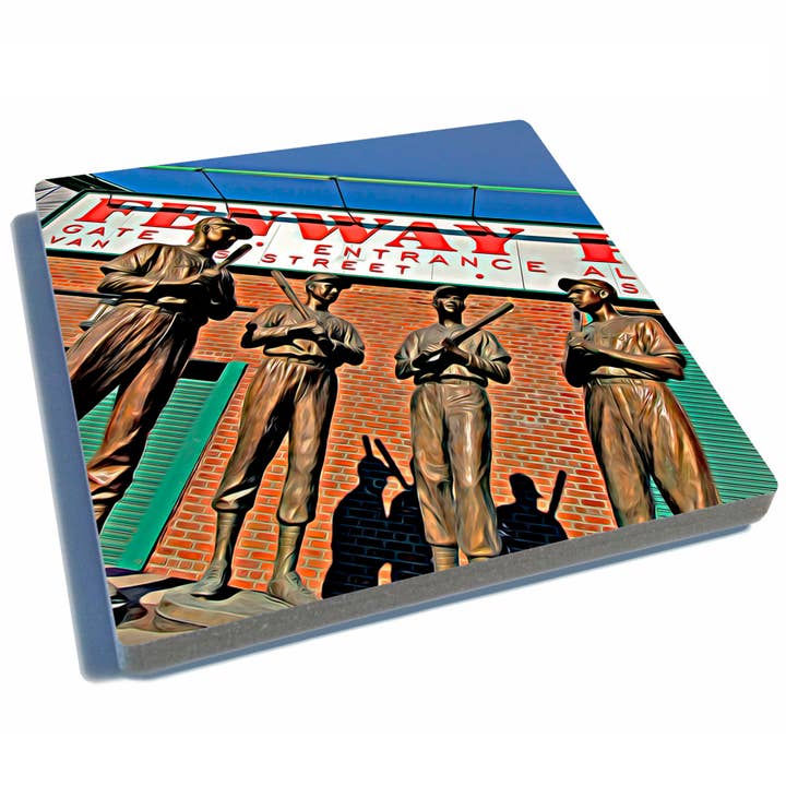 Boston Stone Drink Coaster - Teammates Statue/Boston Red Sox for wholesale by EXIT82ART