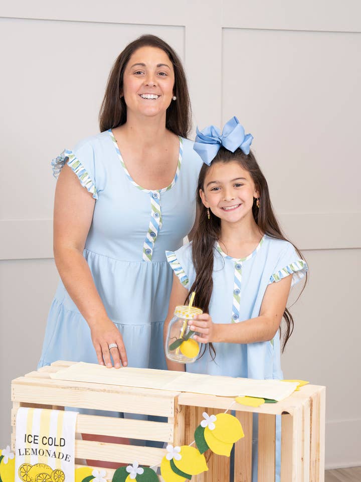 Marie Nicole Clothing - Wholesale Mommy & Me Sets - Mom & Me Tropical Twist Tiered Dress