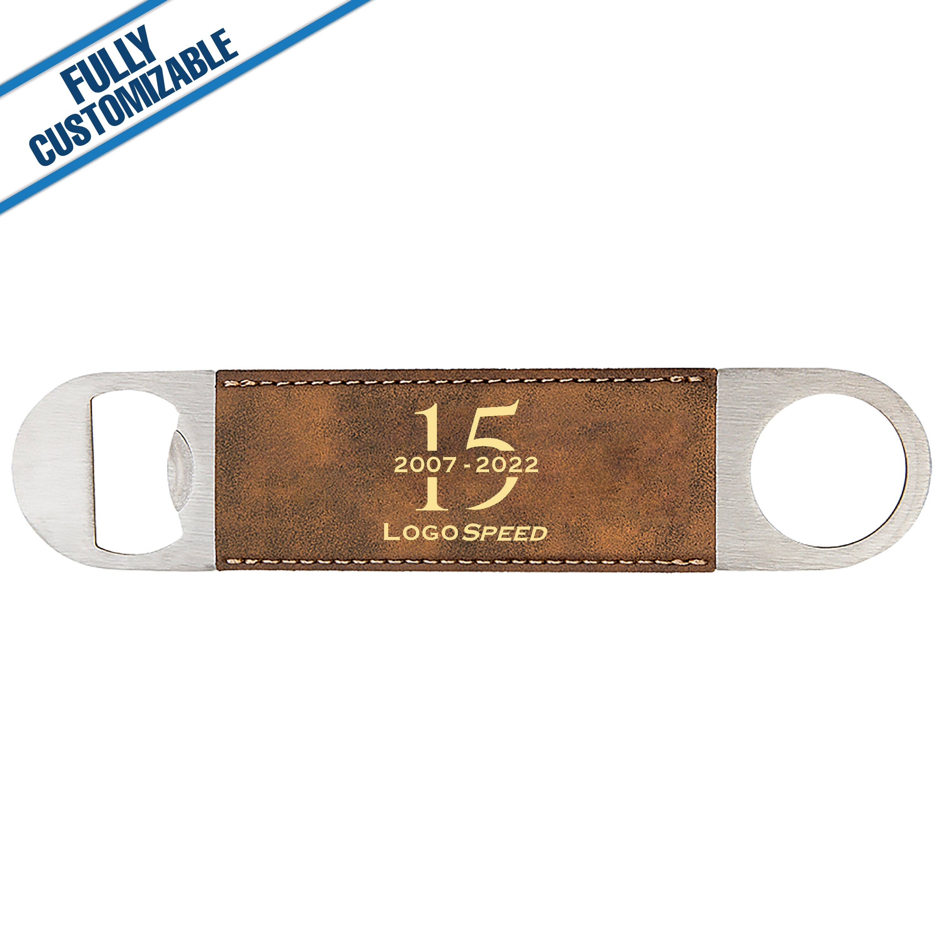 GiftWorksPlus - Wholesale Bottle/Wine Opener - Engraved Leatherette Grip Bottle Opener - Fully Customizable8