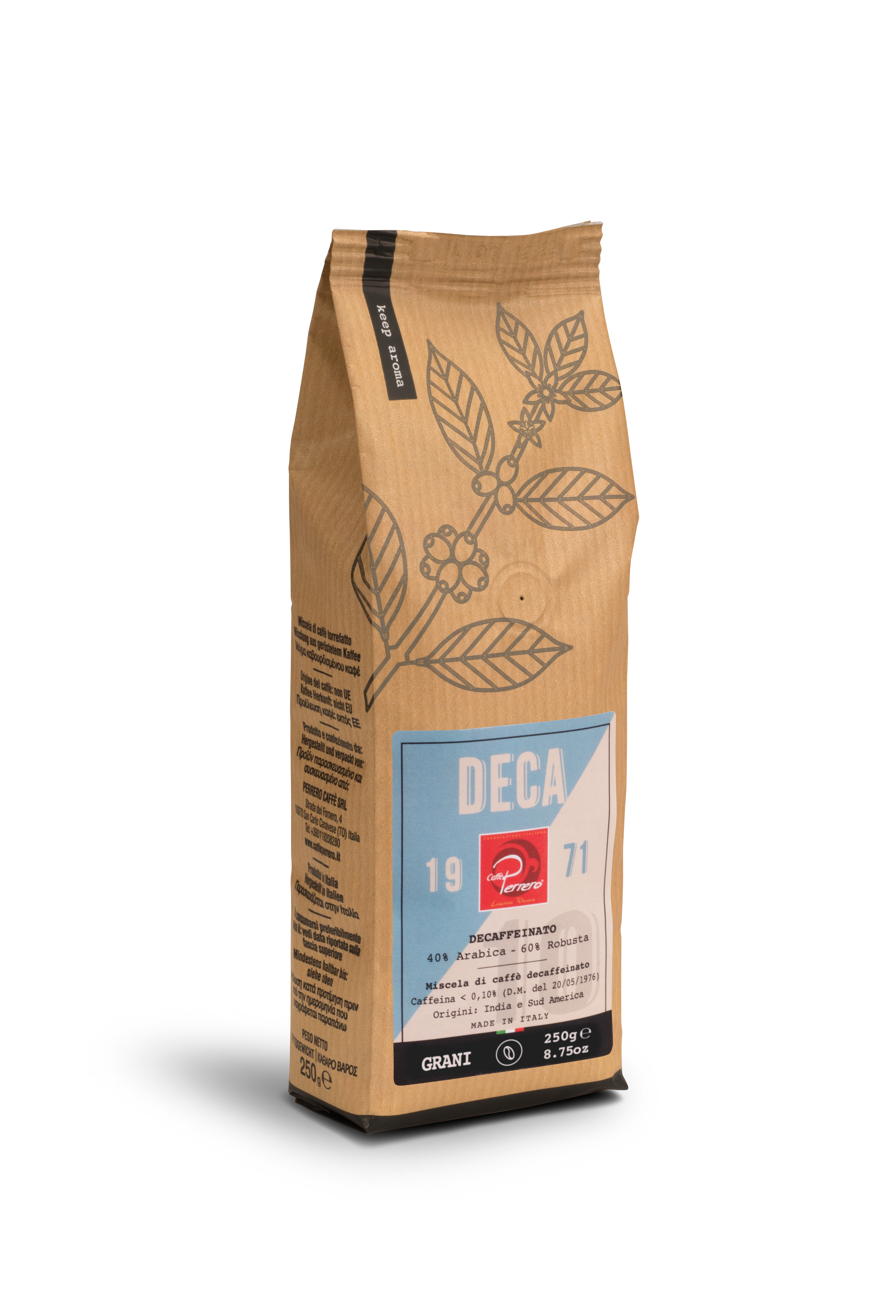 Caffè Perrero - Wholesale Instant Coffee/Espresso - Perrero Coffee Decaf Blend 250g0