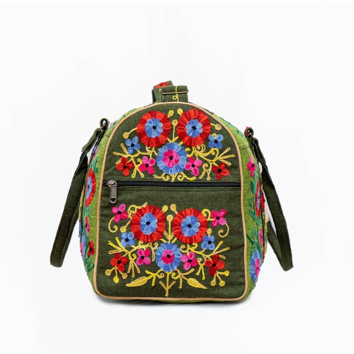 Local Women’s Handicrafts - Wholesale Weekender Bag - Women's - Embroidery Cotton Travel Bag2