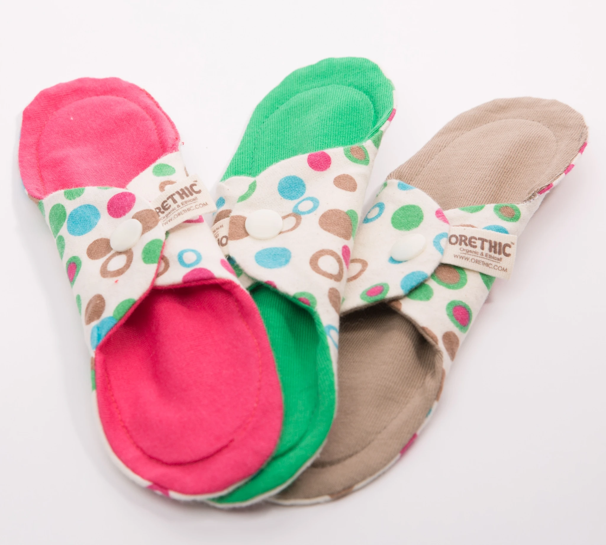 Orethic - Wholesale Period Underwear - Women's - Organic Sanitary Pads Polkadots - Pack 6 Multisize s-m-l4