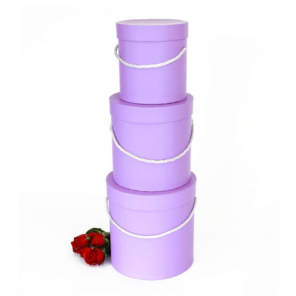 UNIKPACKAGING – wholesale Gift box – Set of 3 Round Flower Boxes with Lids – Gift Packaging13