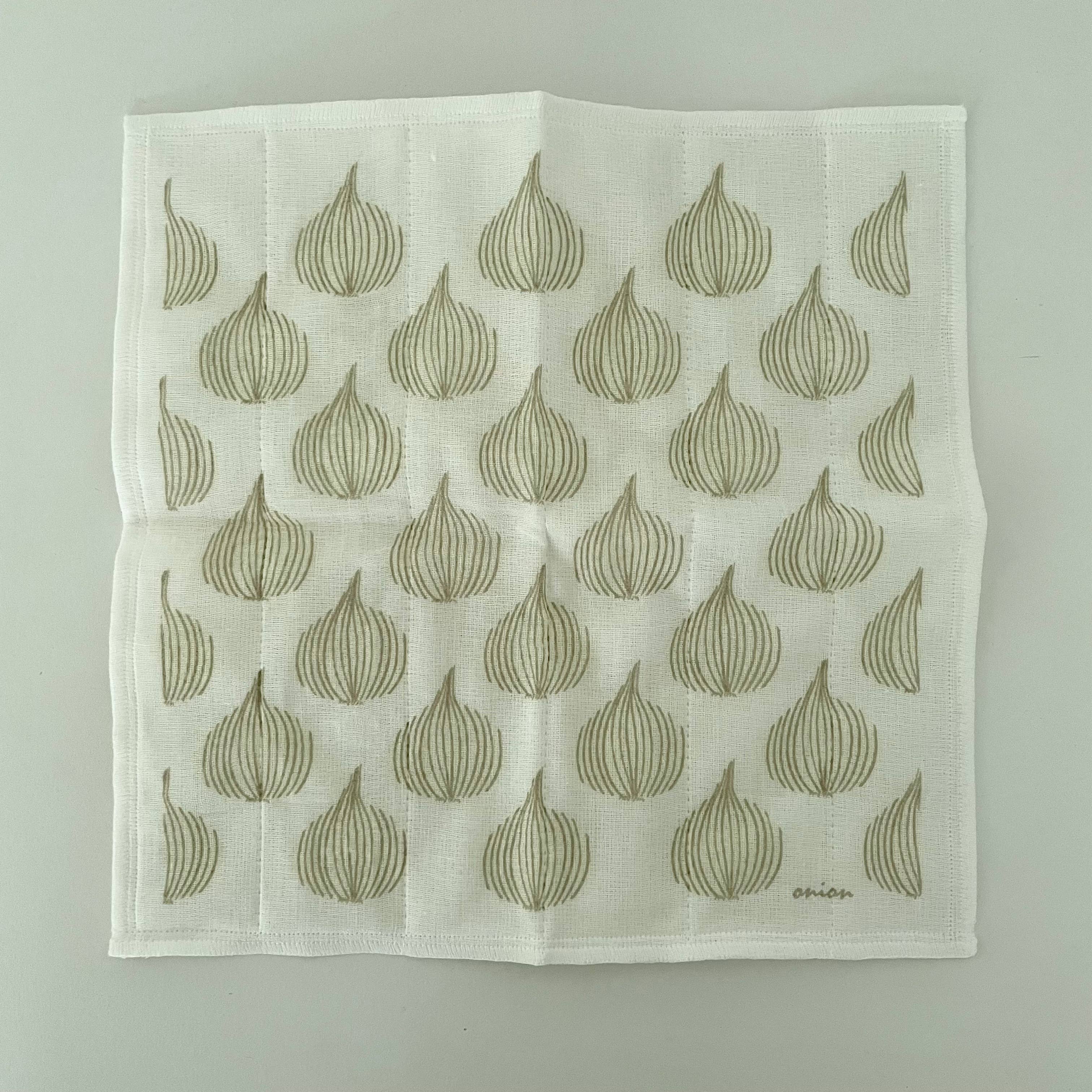 fort & field - Wholesale Dishcloth - kaya Japanese rayon/cotton dishcloth 11.75" sq. - tan onion1