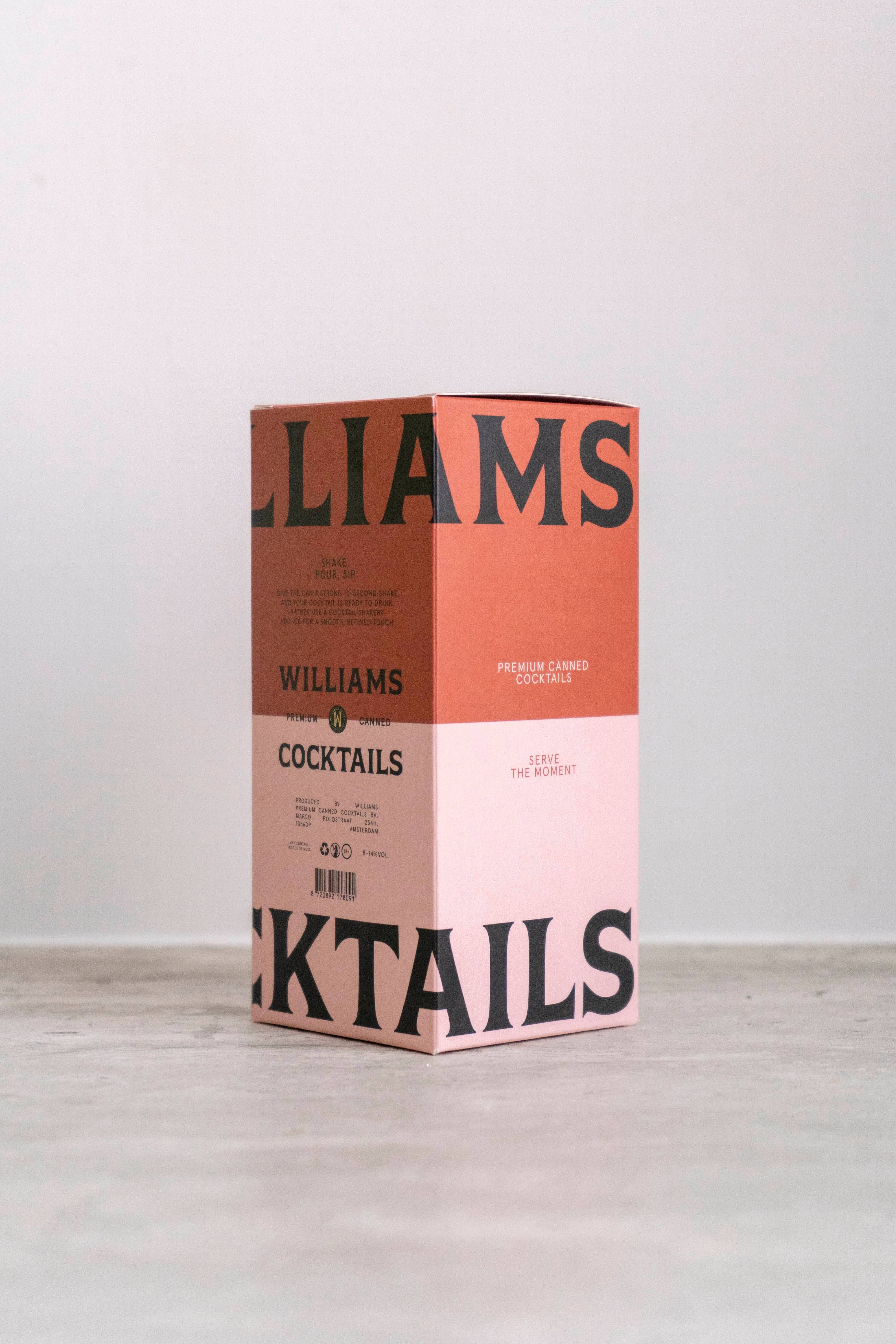 Williams Premium Canned Cocktails - Wholesale Cocktail Mix/Syrup - Gift packaging including 3 cocktails (PSMA, ESMA, MRGA)4