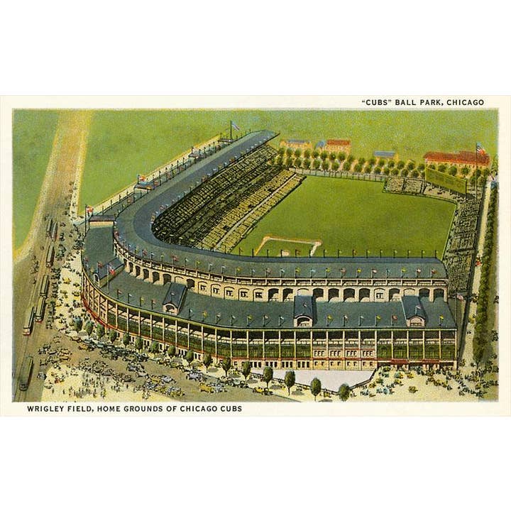Vykort AS-35 Wrigley Field, Chicago, Illinois för wholesale av Found Image Press