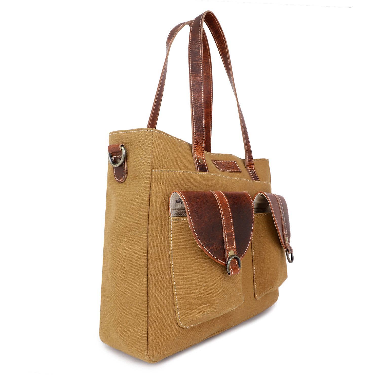 Sixtease Bags USA – wholesale Bärkasse - Dam – Tygväska för kvinnor i duk och läder - Coyote/Rose Ebony3