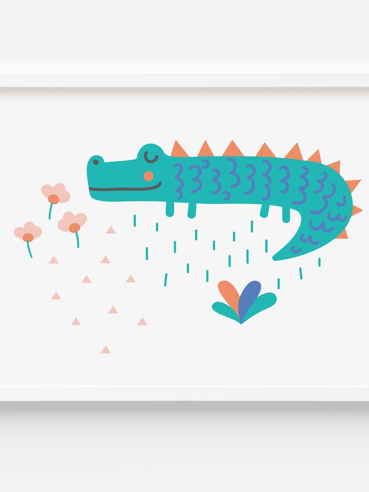 Colin Croc Art Print for wholesale by Michele Payne