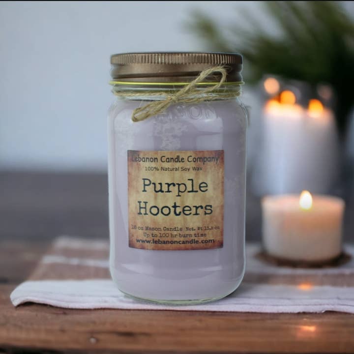 Lebanon Candle Company - Wholesale Jar/Filled Candle - Purple Hooters Candle2