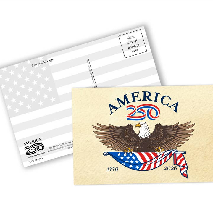 America250™ Adler-Postkarte für den Großhandel von Nelson Gifts Wholesale