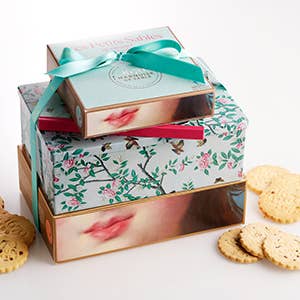 LA SABLESIENNE – wholesale Biscuit – "Dans un jardin" Assorted Shortbread Cookies Metal Tin2