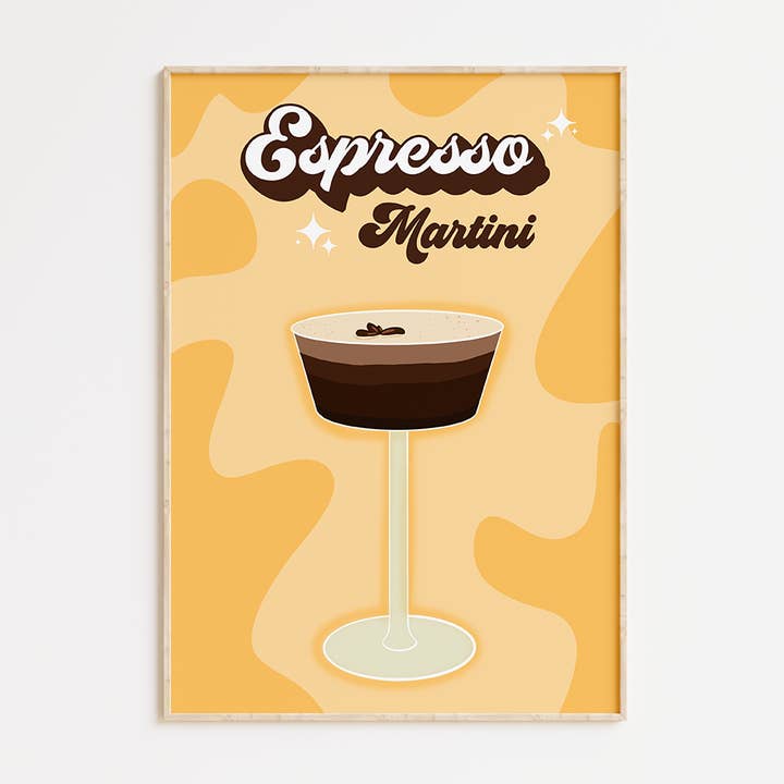 Espresso martini print for wholesale by Howrad Studios
