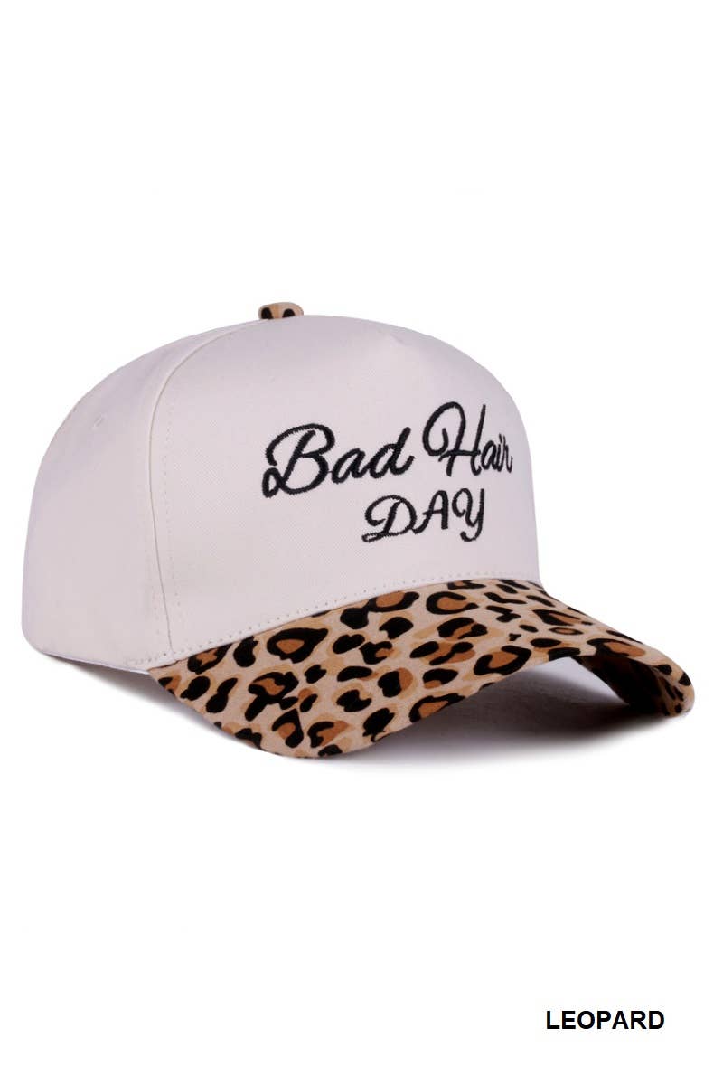 42POPS - Wholesale Baseball Cap - Women's - ..._ 0814 Bad Hair Day Two Tone Canvas Cotton Cap SI-286062