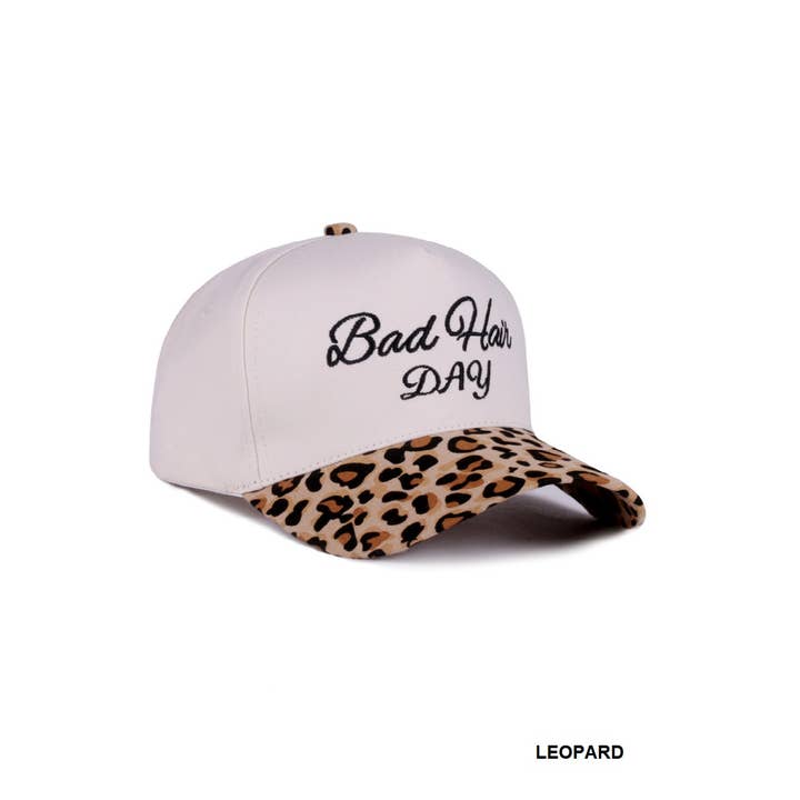 42POPS - Wholesale Baseball Cap - Women's - ..._ 0814 Bad Hair Day Two Tone Canvas Cotton Cap SI-286062