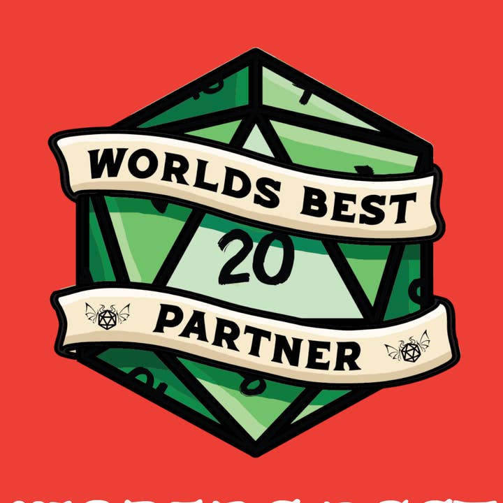 Pegatina de DnD "Mejor Compañero del Mundo" para venta al por mayor de DnD Emporium Co