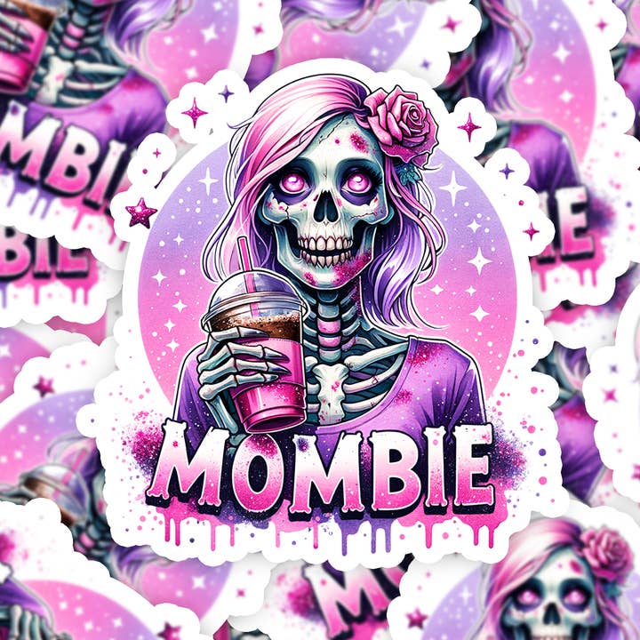 Pegatina de café Mombie para venta al por mayor de MyHauntedSpace