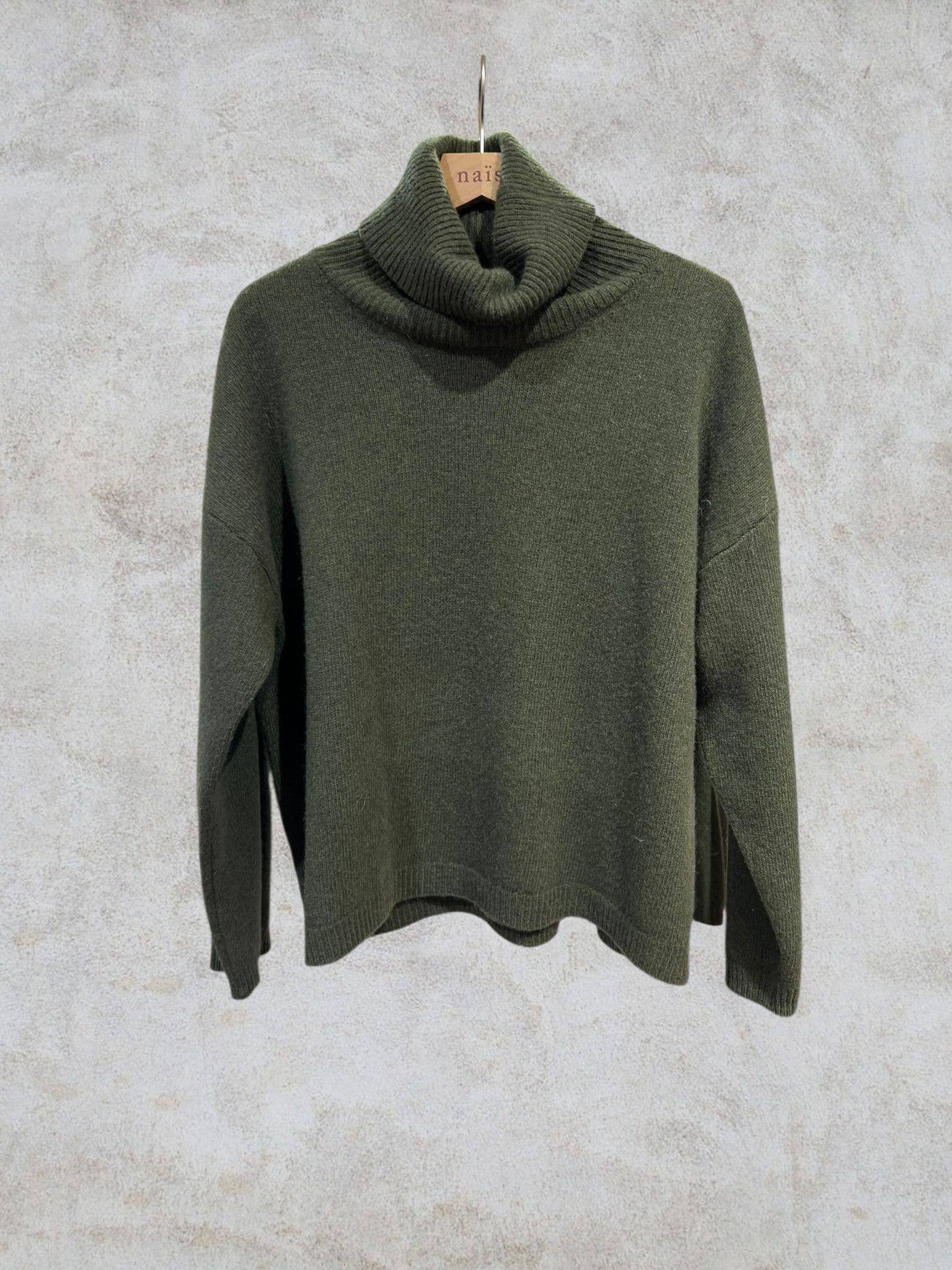 NAÏS PARIS - Vente Pull en maille – femme - Pull col roulé manches longues 100% laine merinos extrafine8