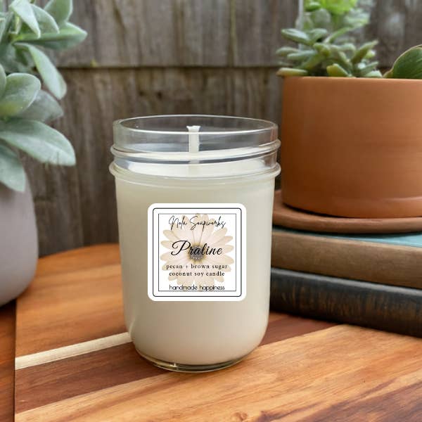 Pralines & Cream | Coconut Soy Hand-Poured Candle for wholesale by NOLA Soap Works