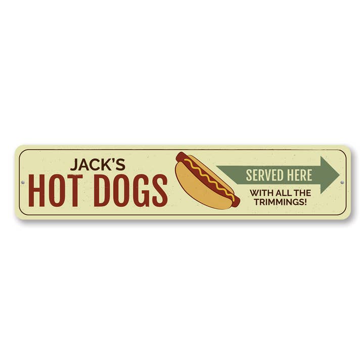 Hot Dogs Served Here Sign for wholesale by Lizton Sign Shop, Inc