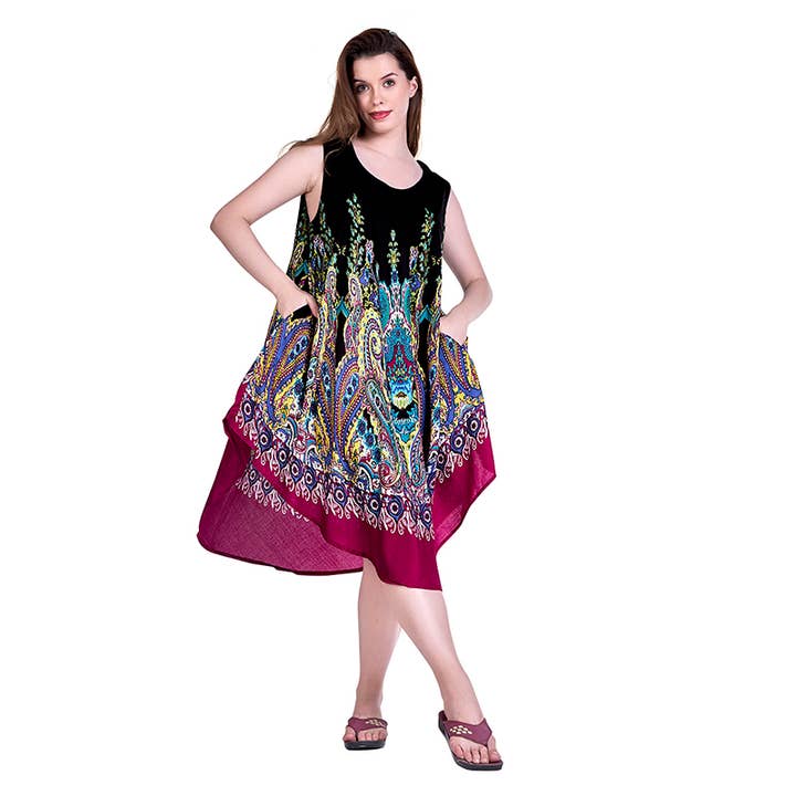 Multicolored VIA FIORE Women’s Dresses Jumpsuits Kaftans Indian Beachwear for wholesale on Faire