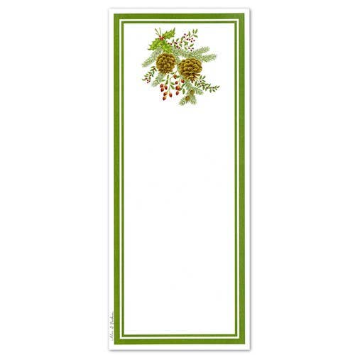 Bloc-notes magnétique 14-327 Holiday Pinecones pour la vente par Alice's Cottage