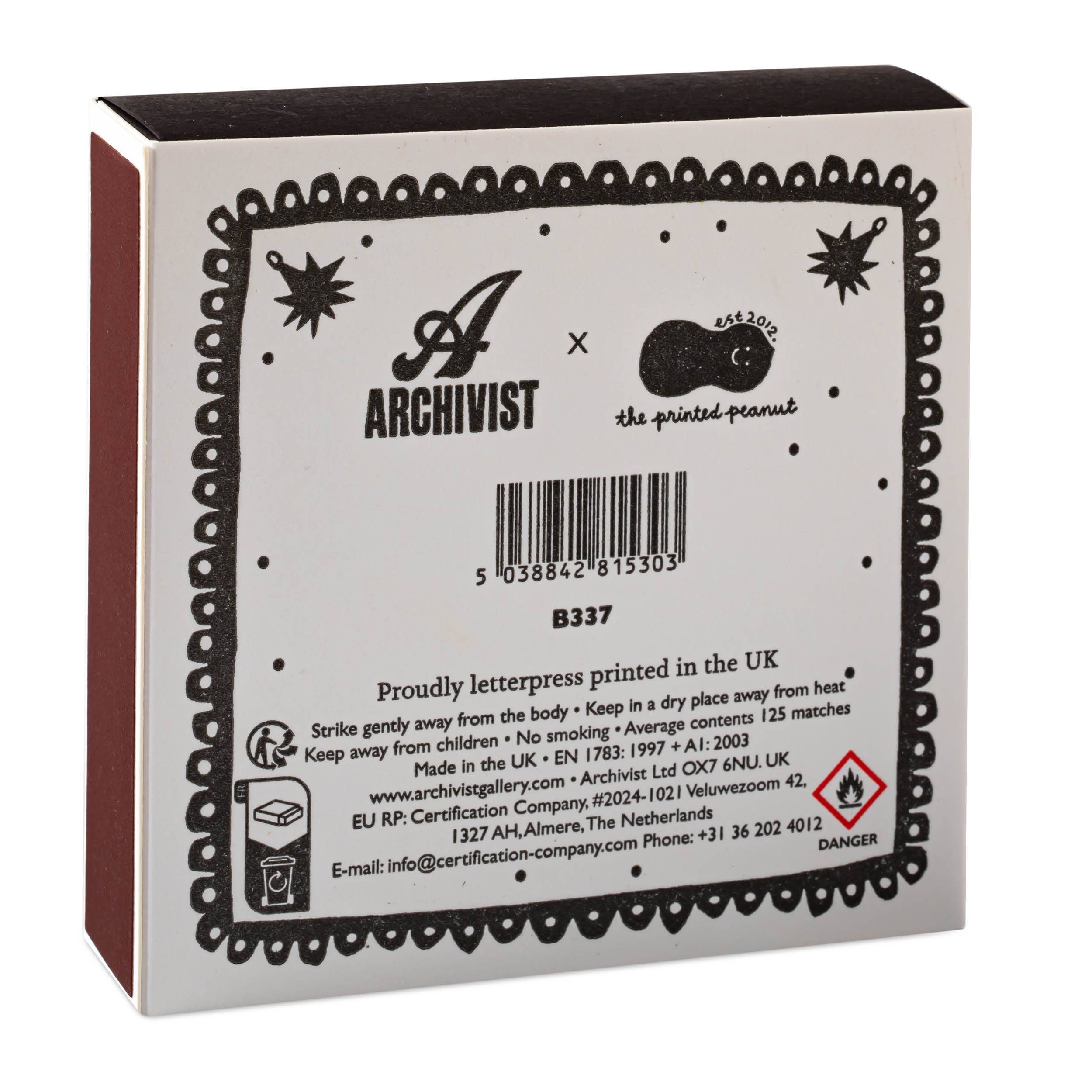 Archivist Gallery | Europe - Venta al por mayor Cerillas - Milagro Negro | Cajas de Fósforos Cuadradas 🎃2