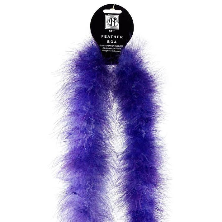 Zucker Feather Products - Vendita all'ingrosso Piume - Boa in piuma di marabù, peso medio, con punta, viola/regale