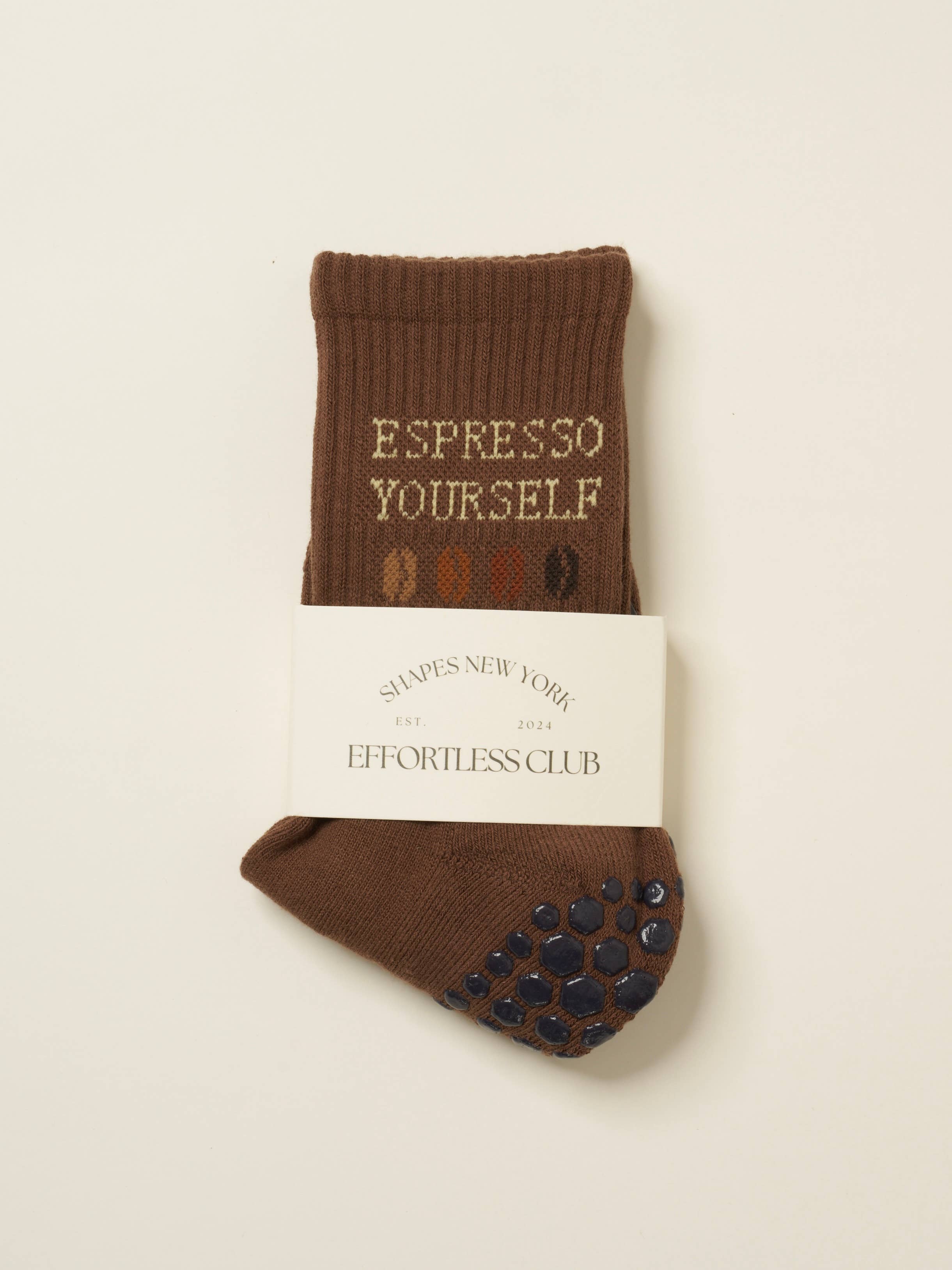 Effortless Club - Wholesale Socks - Women's - ☕︎ Coffee Lover Grip Sock, Pilates Socks