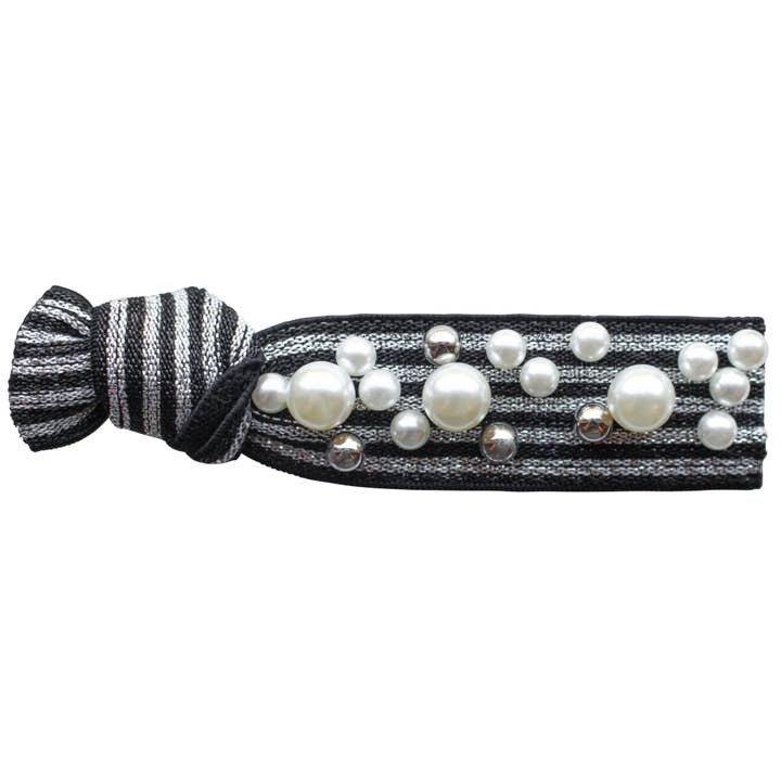 Gemelli – Engroshandel Hårbånd - Dame – Perle Stud Hair Tie13