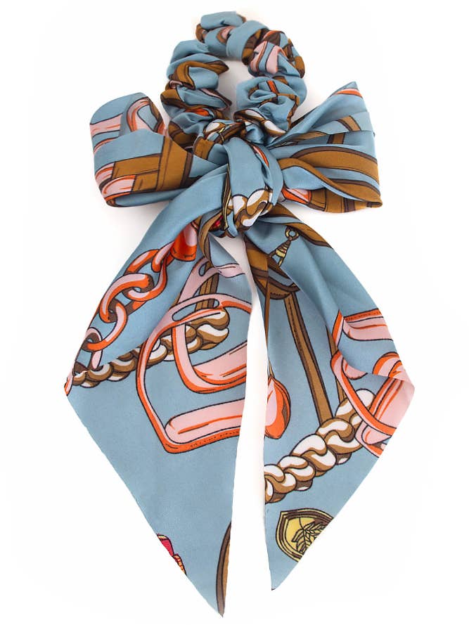 Abstract Print Scarf Ponytail Holder for wholesale by Hana